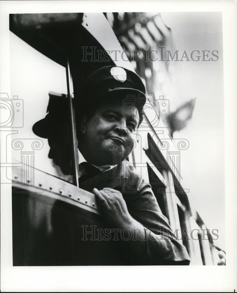 Press Photo Famous actor as a Train Engineer - cvp57942 - Historic Images