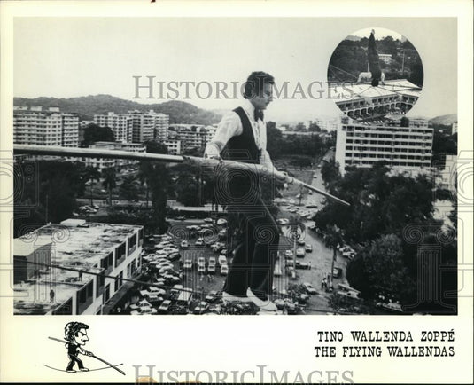 1990 Press Photo Tino Wallenda Zoppe The Flying Wallendas - cva51839 - Historic Images