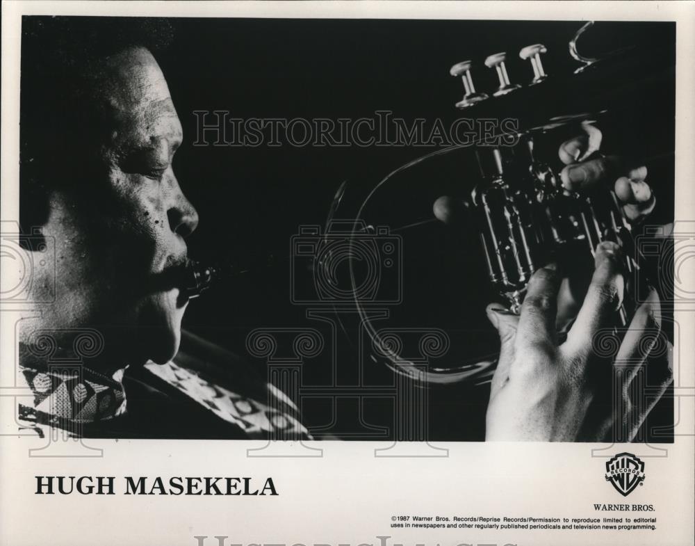 1988 Press Photo Hugh Masekela South African Musician Composer and Singer - Historic Images