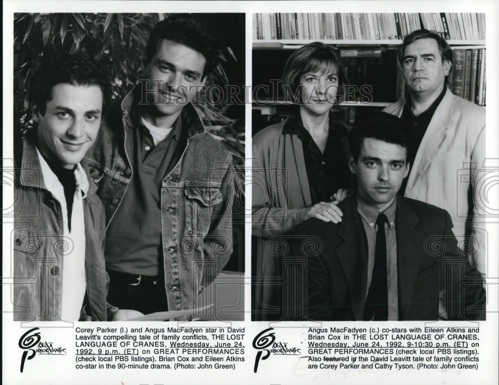 1992 Press Photo Corey Parker Angus MacFadyen in The Lost Language of ...