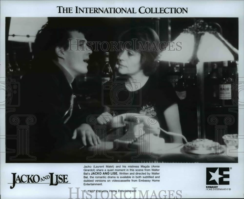 1987 Press Photo Laurent Malet &amp; Annie Girardot in Jacko &amp; Lise - cvp75897 - Historic Images