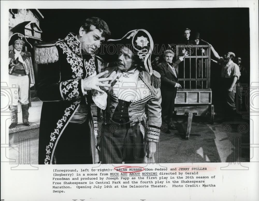 1988 Press Photo Brian Murray Jerry Stiller in &quot;Much Ado About Nothing&quot; - Historic Images