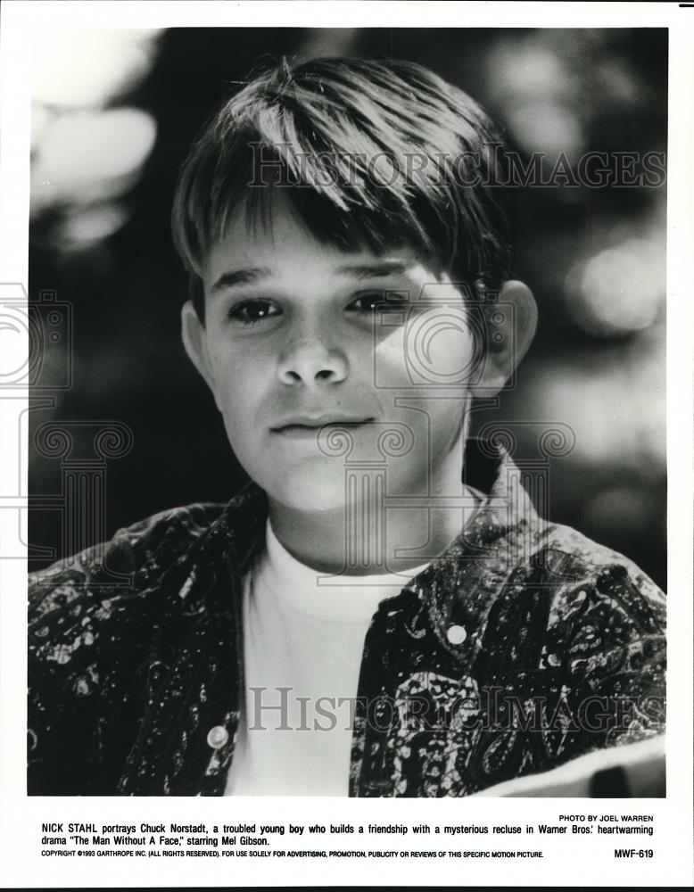 1993 Press Photo Nick Stahl in The Man Without A Face - cvp68333 - Historic Images