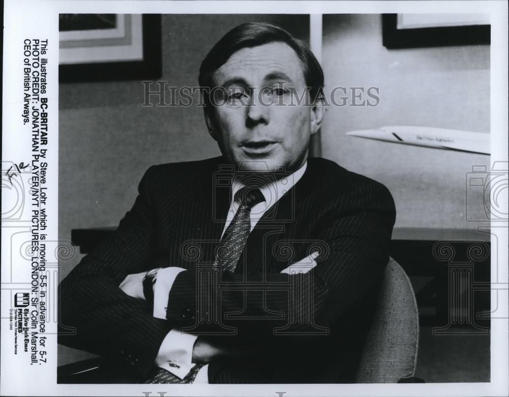 Press Photo Sir Colin Marshall CEO of British Airways - Historic Images