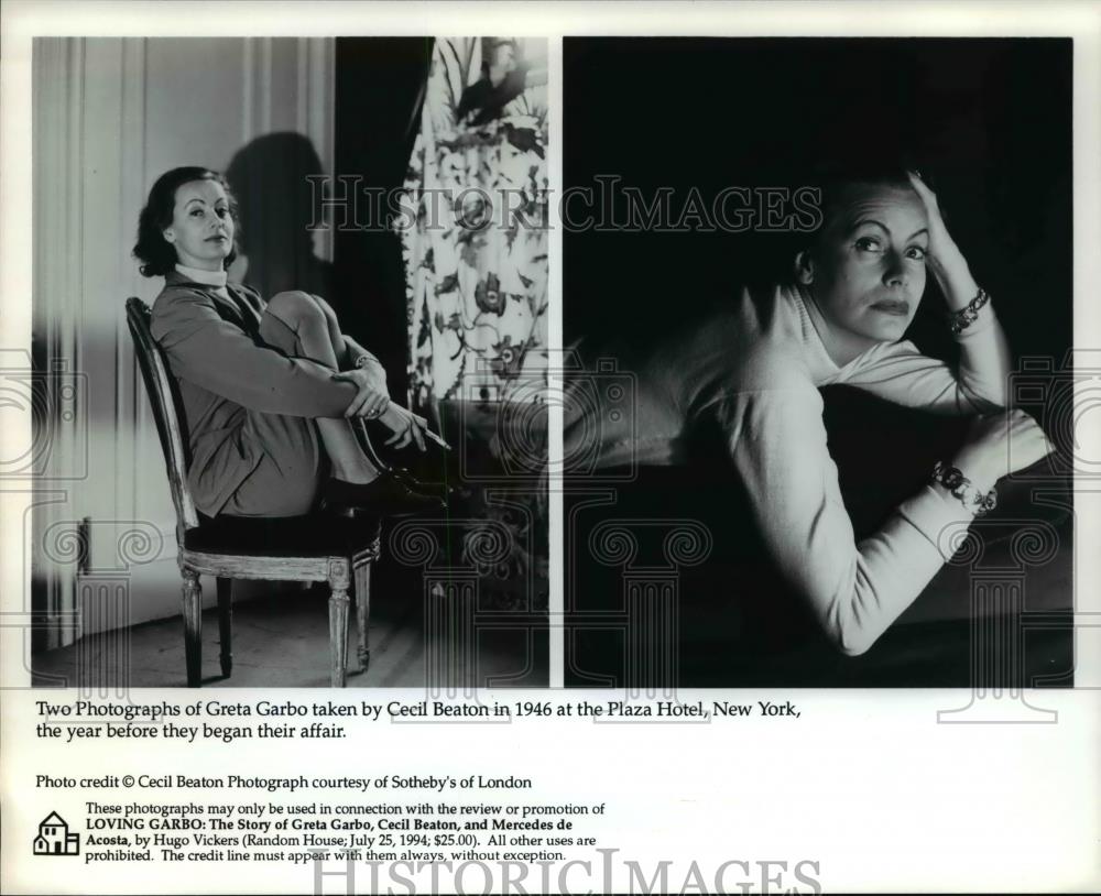 1994 Press Photo Greta Gabor in 1946 at Plaza Hotel - cvp75834 - Historic Images