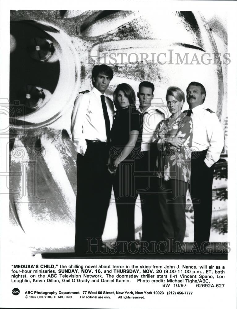 1997 Press Photo Vincent Spano Lori Loughlin Kevin Dillon "Medusa's Child" - Historic Images