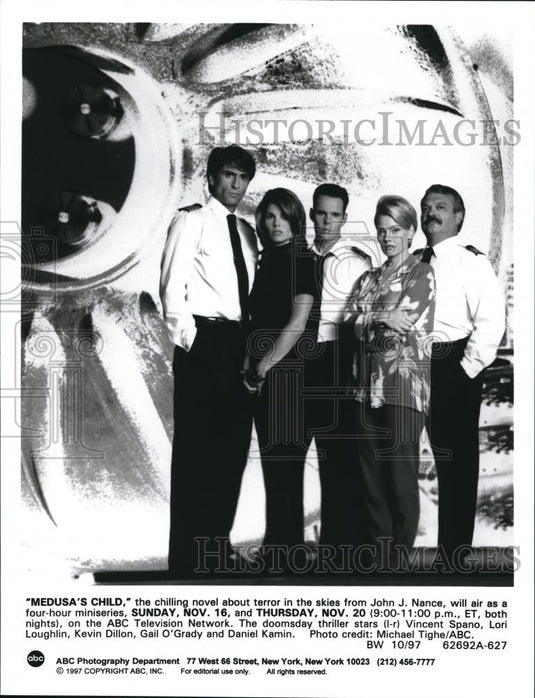 1997 Press Photo Vincent Spano Lori Loughlin Kevin Dillon "Medusa's Child" - Historic Images