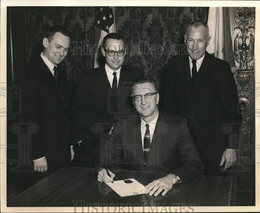 1967 Press Photo Ralph Lochar James Pender Joseph Raabe Edwin Sealy Insurance - Historic Images