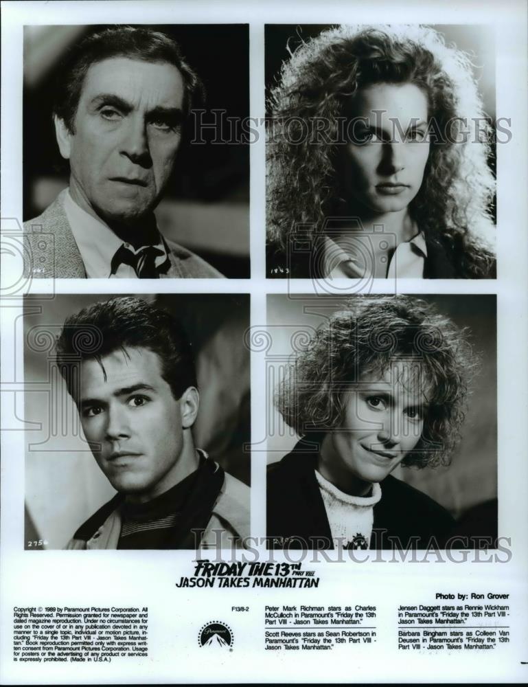 1990 Press Photo Peter Mark Richman Jensen Deggett Scott Reeves Barbara Bingham - Historic Images