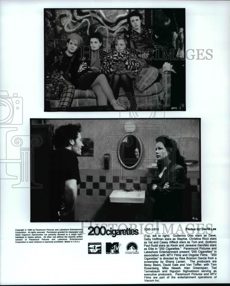 1999 Press Photo Guillermo Diaz Gaby Hoffman Christina Ricci and Casey Affleck - Historic Images