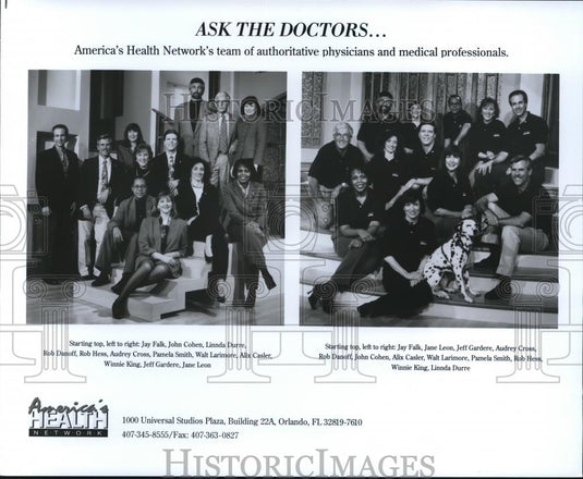 Press Photo Jay Falk Jane Leon Jeff Gardere Audrey Cross ROb Danoff John Cohern - Historic Images