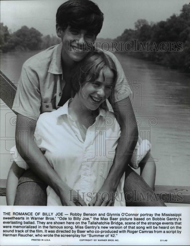 1976 Press Photo Robby Benson and Glynnis O'Connor in "Ode to Billy Joe" - Historic Images