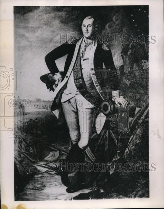 1946 Press Photo the portrait of George Washington by Charles W. Peale - Historic Images
