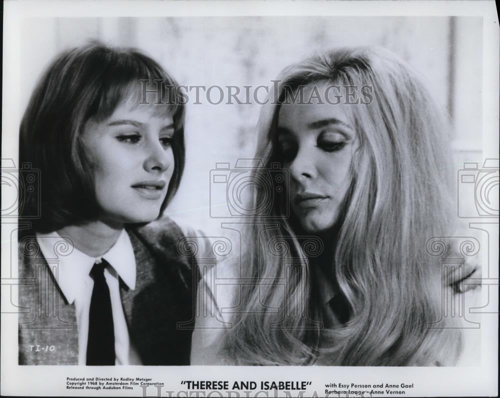 1968 Press Photo Essy Persson &amp; Anne Gael in Therese &amp; Isabelle - cvp49038 - Historic Images