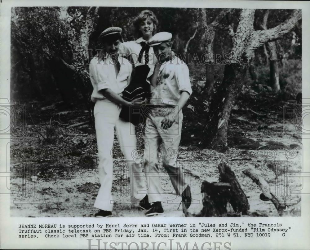 1965 Press Photo Jeanne Moreau & Henri Serre in Jules & Jim - cvp56131 - Historic Images