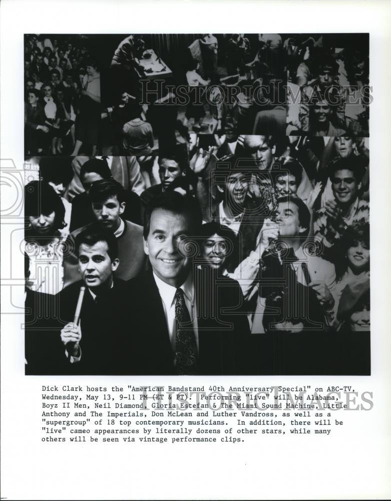 Undated Press Photo Dick Clark Hosts American Bandstand 40th Anniversary - Historic Images