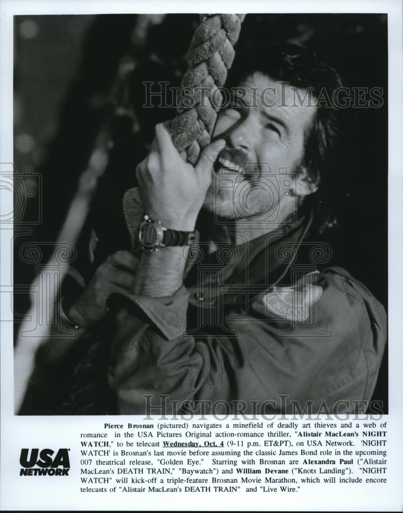 1995 Press Photo Pierce Brosnan stars in Night Watch - cvp52350 - Historic Images