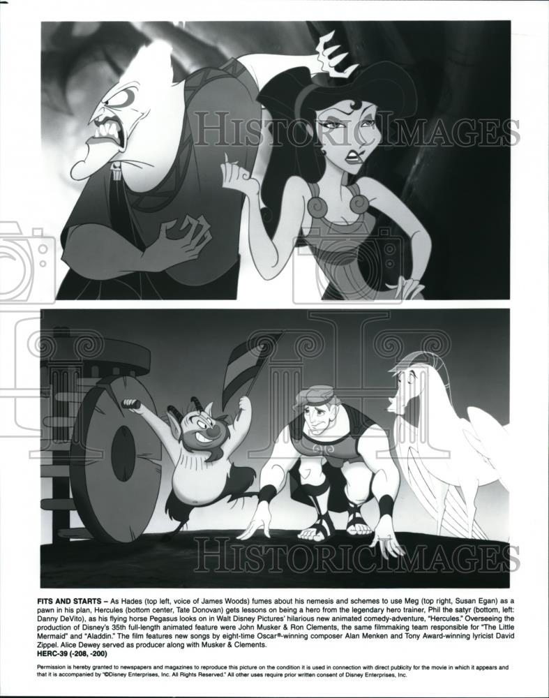 Undated Press Photo Scenes from animated cartoon movie Hercules - cvp42079 - Historic Images