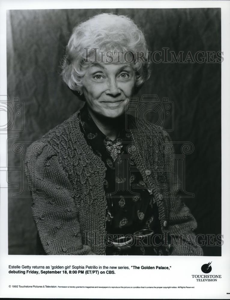 1992 Press Photo Estelle Getty The Goldan Palace - cvp58081 - Historic Images