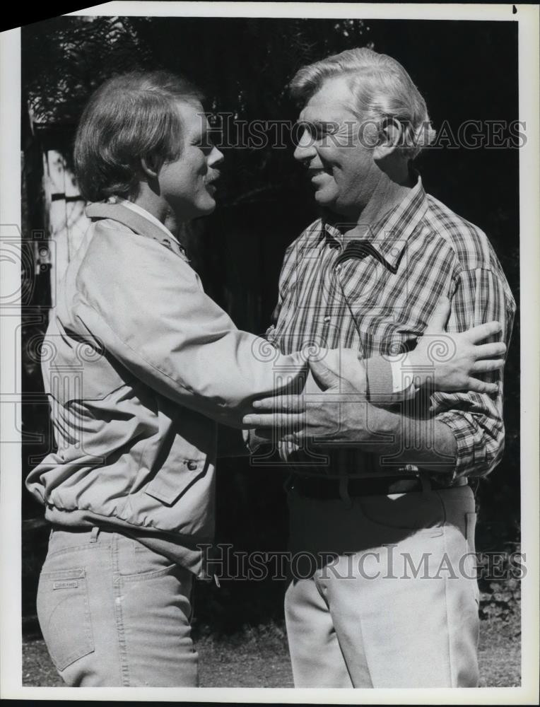 1986 Press Photo Andy Griffith Ron Howard Return To Mayberry - cvp58312 - Historic Images