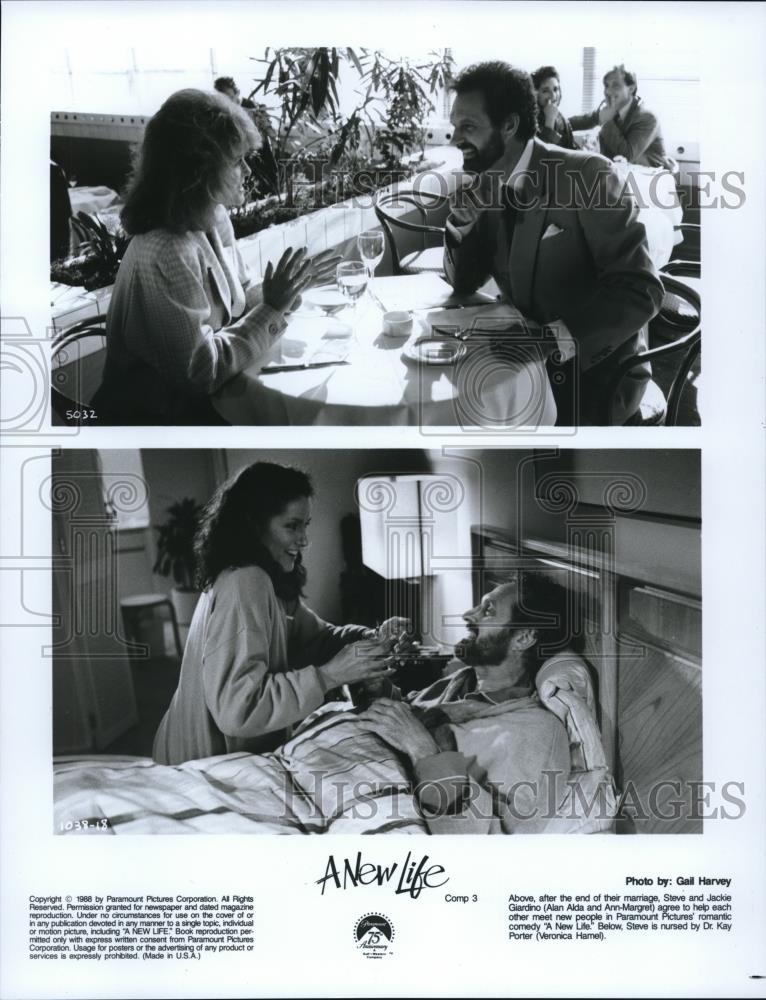 1988 Press Photo Alan Alda Ann-Margret and Veronica Hamel star in A New Life - Historic Images
