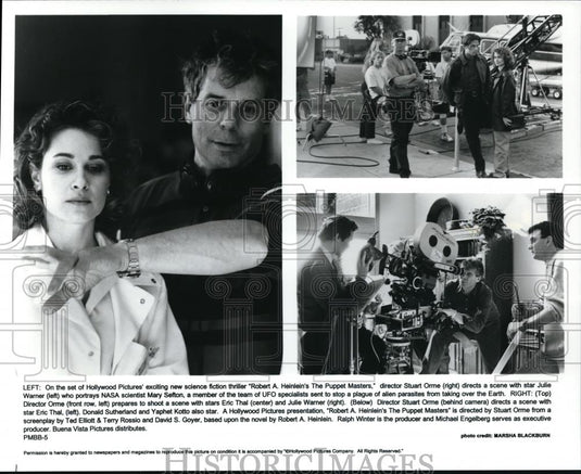 1995 Press Photo Stuart Orme Julie Warner Eric Thal and Donald Sutherland - Historic Images