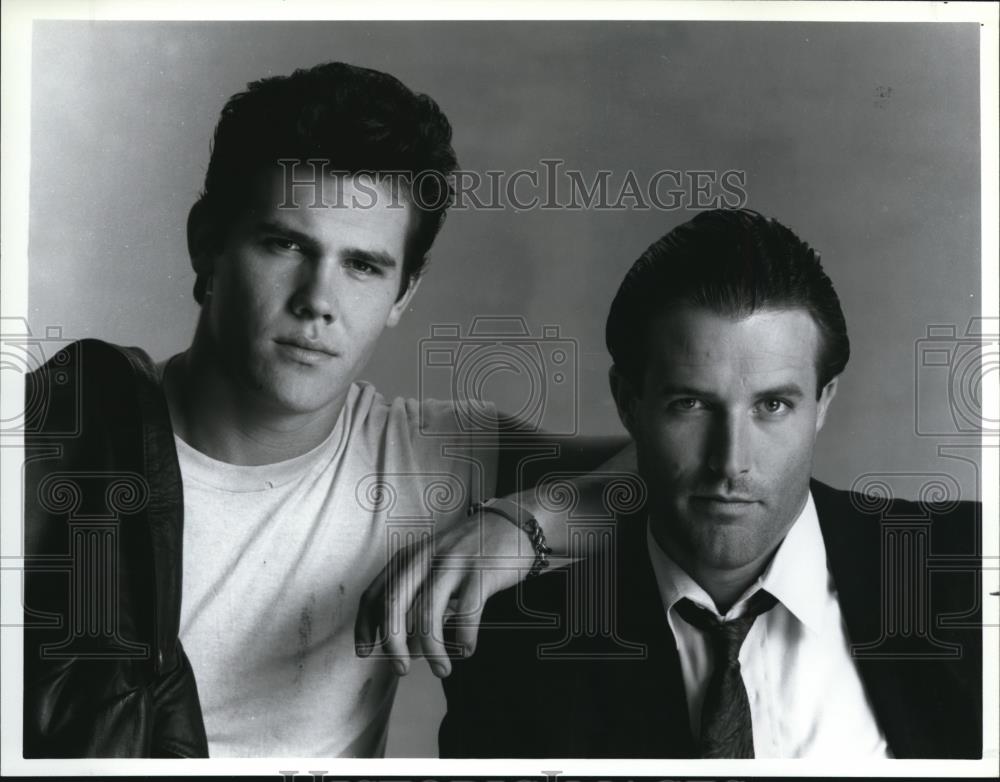 1987 Press Photo Josh Brolin and Michael Woods of Private Eye - cvp73125 - Historic Images