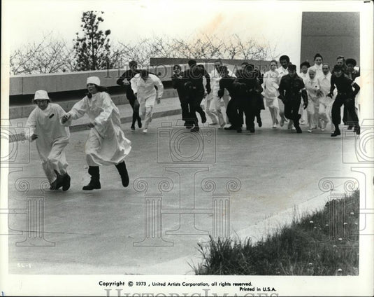 1974 Press Photo Woody Allen and Diane Keaton star in Sleeper - cvp41945 - Historic Images