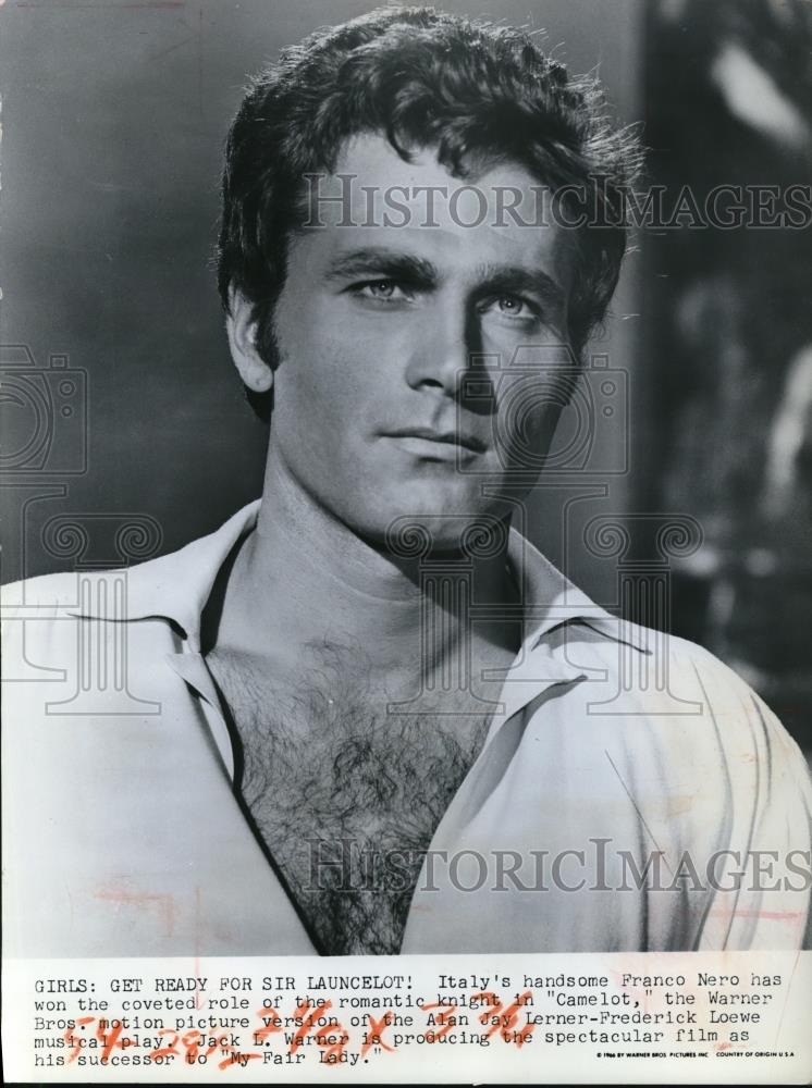 1968 Press Photo Franco Nero as Sir Lancelot in Camelot - cvp41223 - Historic Images