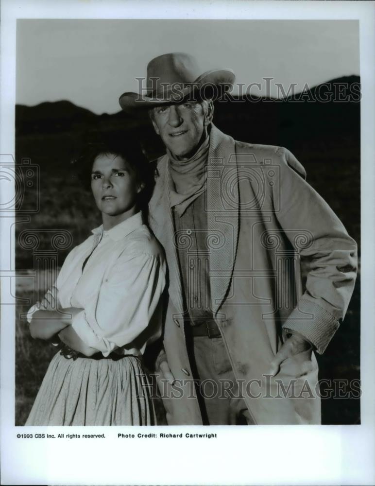 1993 Press Photo James Arness Ali MacGraw Gunsmoke - cvp54965 - Historic Images