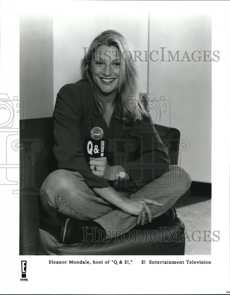 Press Photo Eleanor Mondale, host of Q &amp; E! - cvp72782 - Historic Images