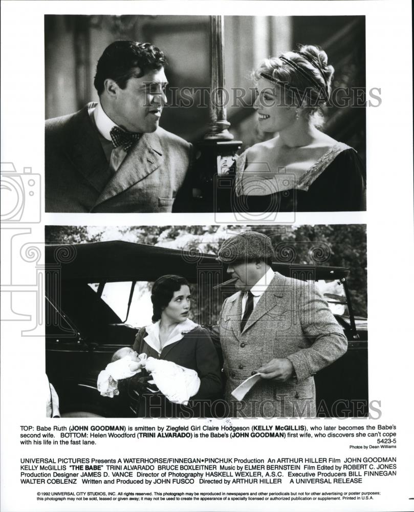 1993 Press Photo John Goodman &amp; Kelly McGillis in The Babe - cvp56835 - Historic Images