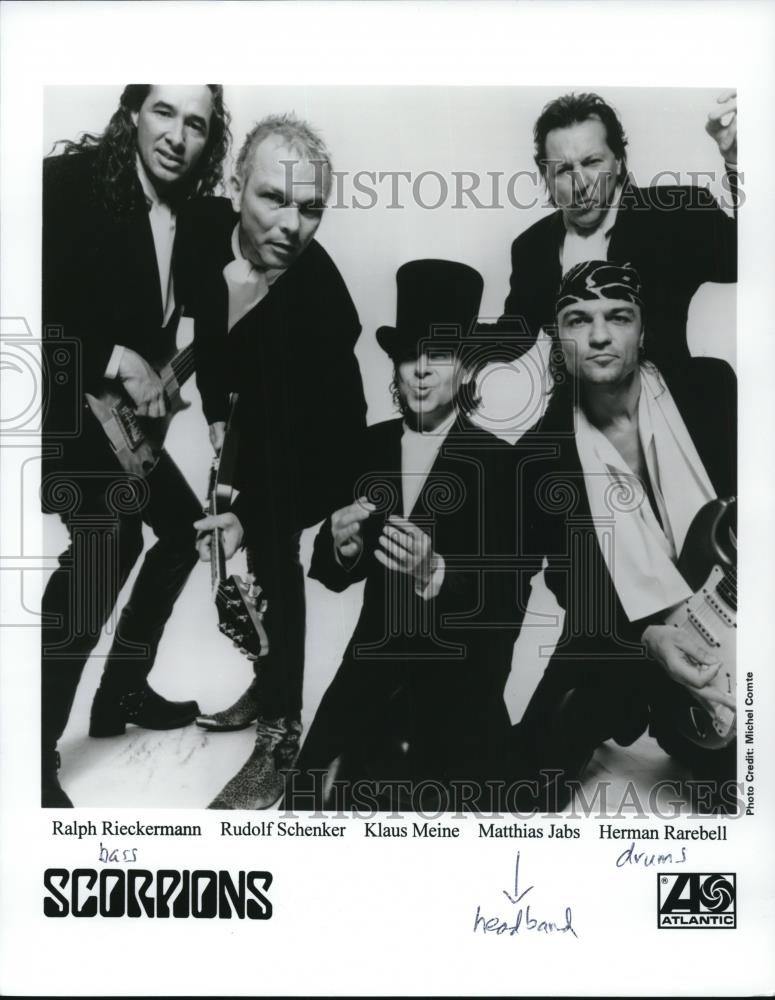 1996 Press Photo Scorpions Ralph Rieckermann Rudolf Schenker Klaus Meine - Historic Images