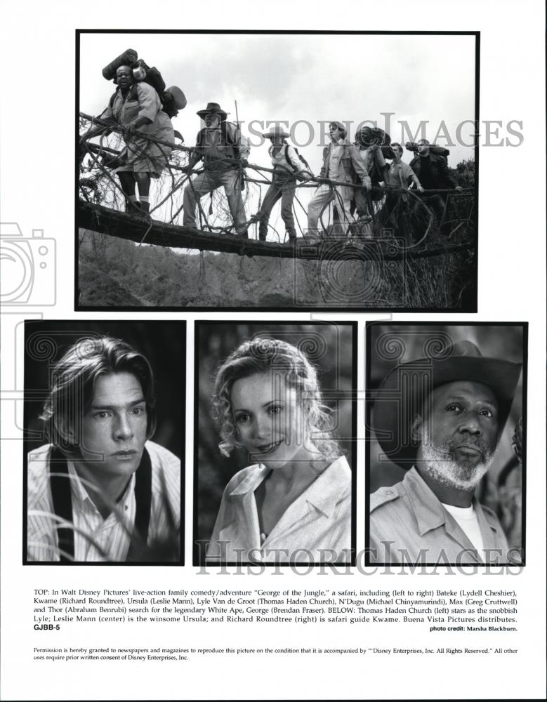 Undated Press Photo Richard Roundtree Leslie Mann and Thomas Haden Church - Historic Images