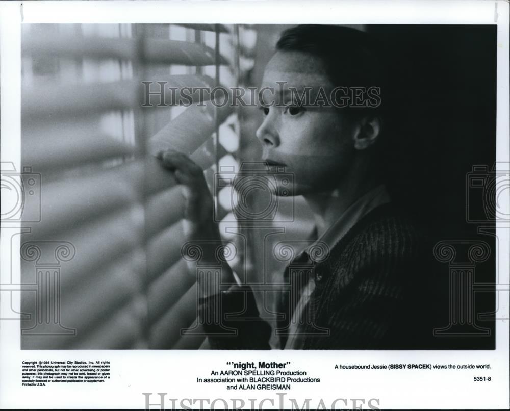 1986 Press Photo Sissy Spacek stars as Jessie in Night Mother - cvp52432 - Historic Images