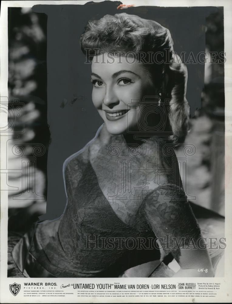 1957 Press Photo Lori Nelson stars in Untamed Youth movie film - cvp41265 - Historic Images