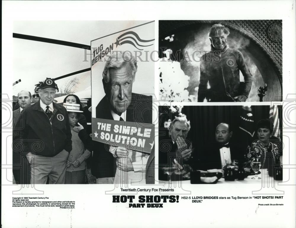 1993 Press Photo Lloyd Bridges stars as Tug Benson in Hot Shots Part Deux - Historic Images