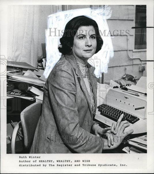 Undated Press Photo Ruth Winter, Author of Helathy,Wealthy ans Wise - Historic Images