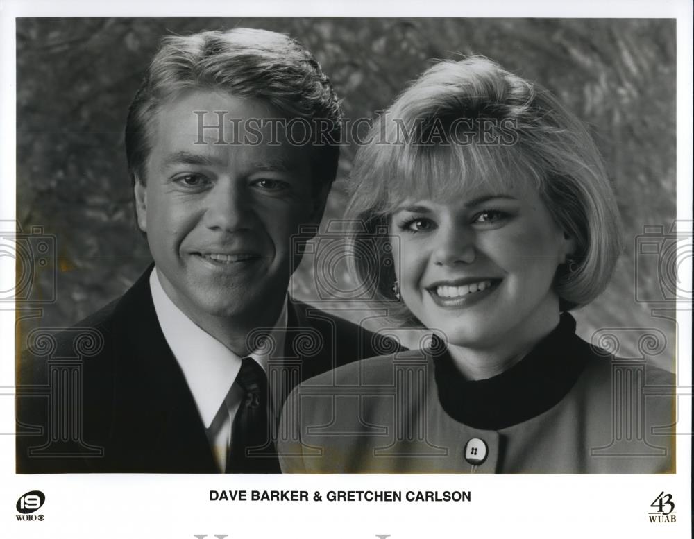 Undated Press Photo Davie Barker Gretchen Carlson Channel 43 News - cvp43381 - Historic Images