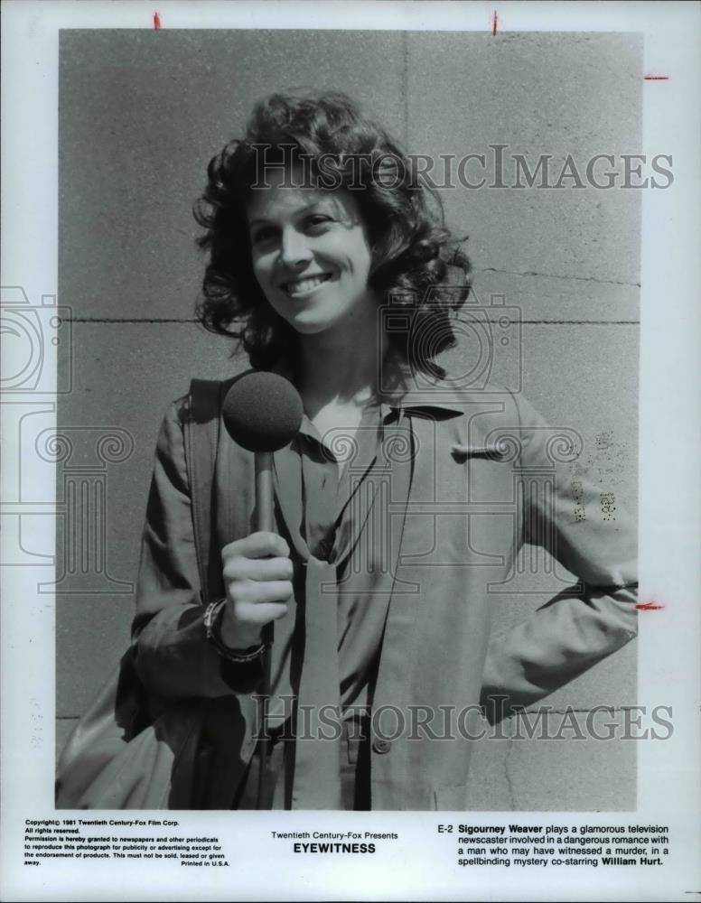 1981 Press Photo 20th Century Fox presents Eyewitness with Sigourney Weaver - Historic Images