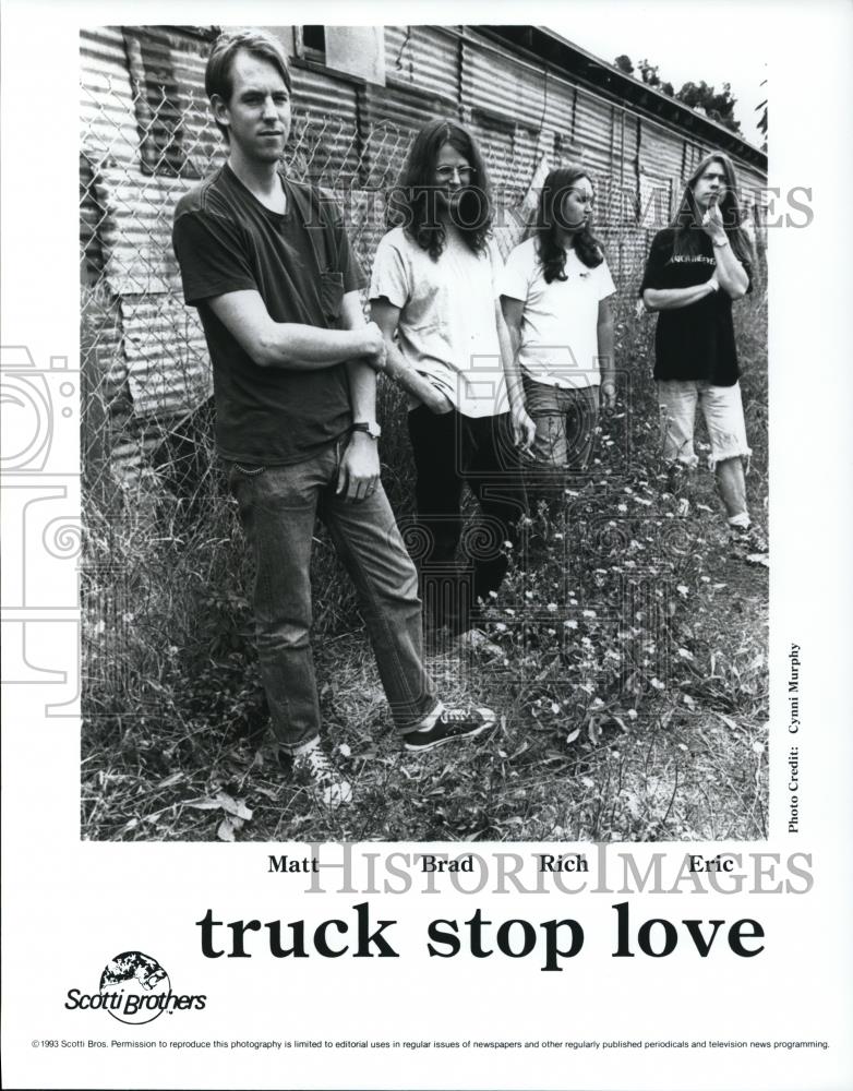 1995 Press Photo Matt, Brad, Rich, and Eric of Truck Stop Love - cvp41461 - Historic Images