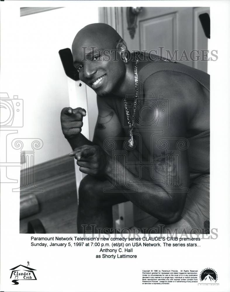 1996 Press Photo Anthony C. Hall as Shorty Lattimore on Claude's Crib TV Show - Historic Images