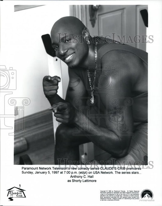 1996 Press Photo Anthony C. Hall as Shorty Lattimore on Claude's Crib TV Show - Historic Images