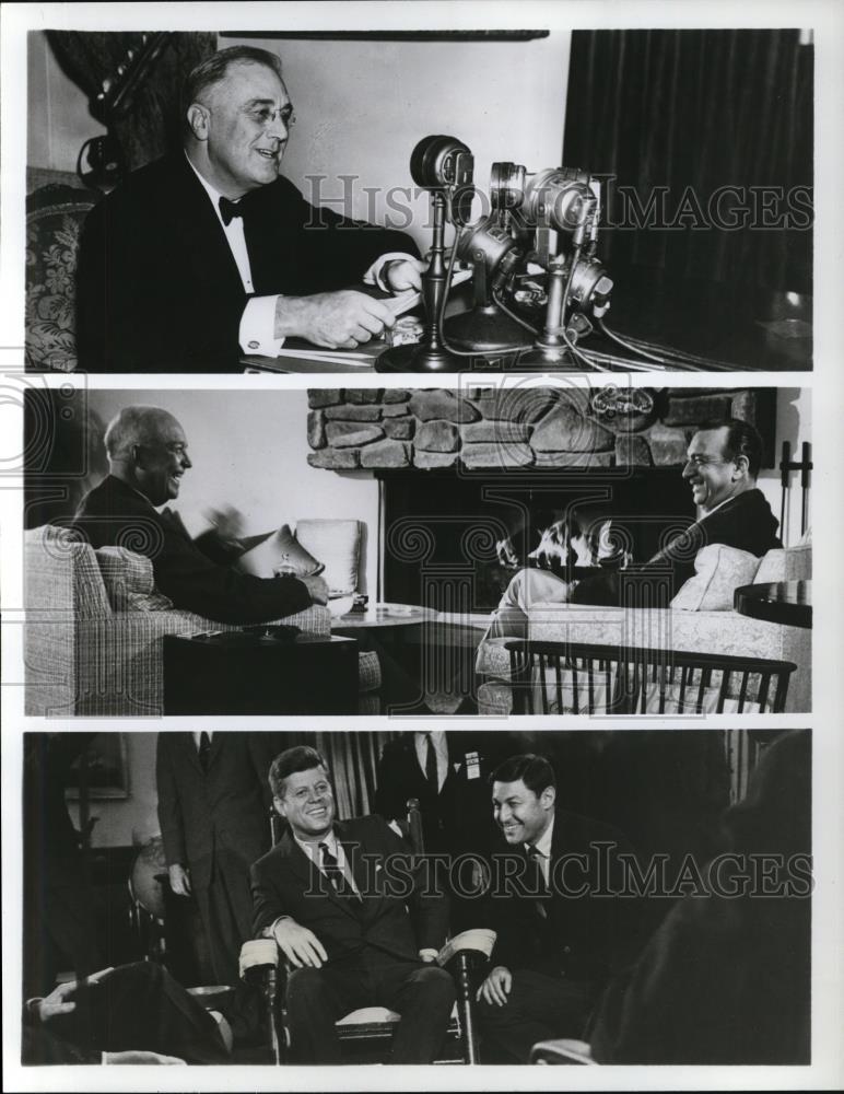 1963 Press Photo 30th Anniversary of Fireside Chat with Franklin Roosevelt - Historic Images