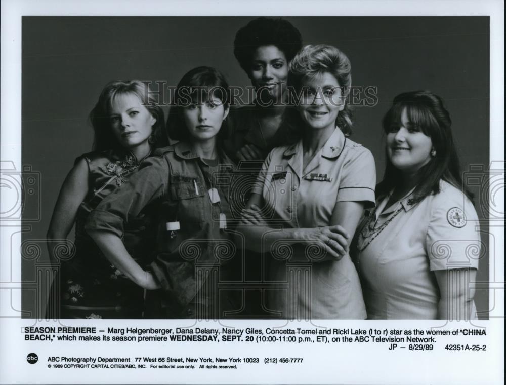 1989 Press Photo TV Program The Women of China Beach - cvp43416 - Historic Images