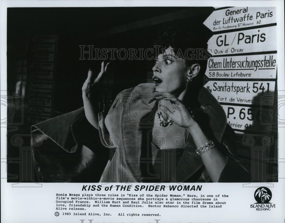 1985 Press Photo Sonia Braga stars in Kiss of the Spider Woman - cvp51749 - Historic Images