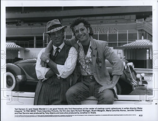 1986 Press Photo A Fine Mess Ted Danson Howie Mandell - cvp50040 - Historic Images