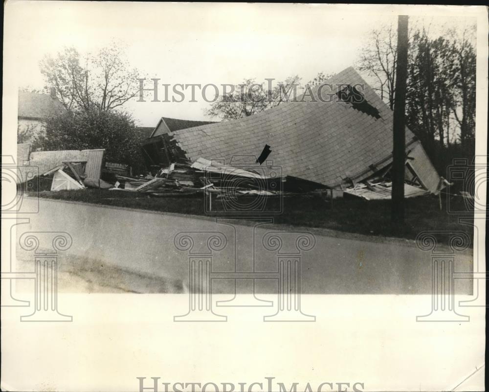 1927 Press Photo Remains of Old Baptist Church at Mountainside, N.j - Historic Images