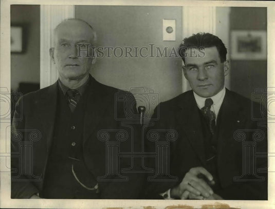 1923 Press Photo Albert & Aubrey F Bean Maine bros of Otis Bean, murder charge - Historic Images
