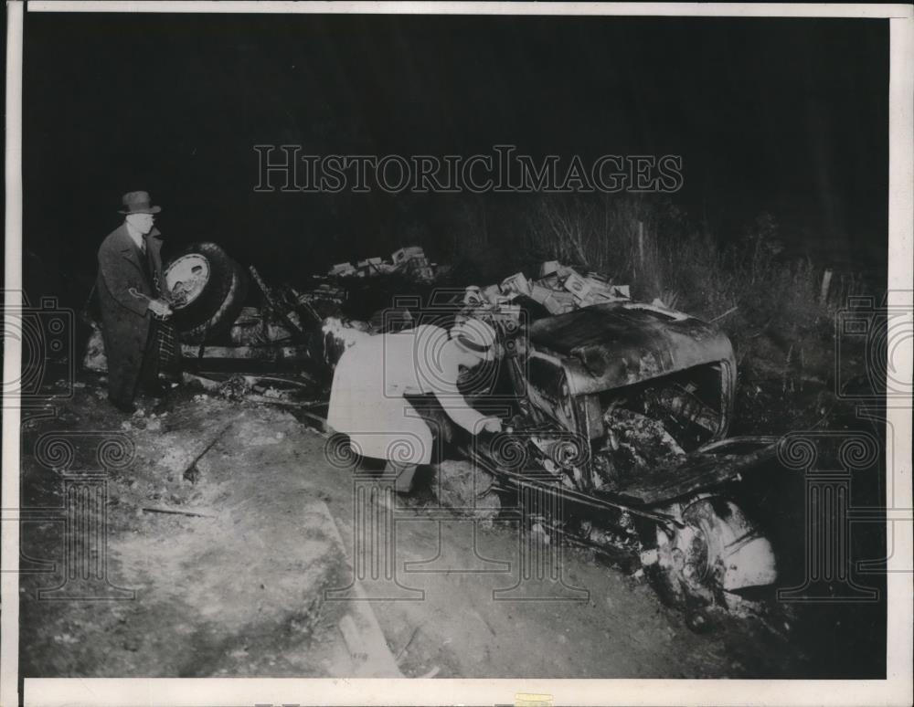 1938 Press Photo Deadly Truck Crash Wreckage, San Luis Osispo, California - Historic Images